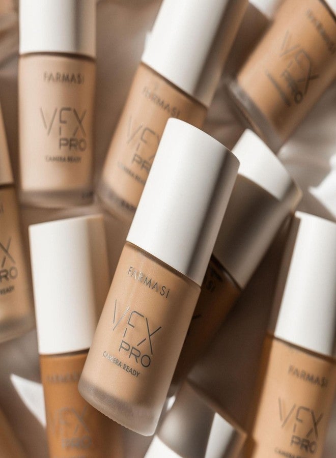 FARMASi VFX Pro Camera-Ready Liquid Foundation, Full Coverage Matte Finish, Lightweight Long-Wear, Oil-Free with Pore-Refining Sea-Water Formula, Non-Oxidizing Finish, 1 Fl Oz, 01 Cool Ivory - Image 5